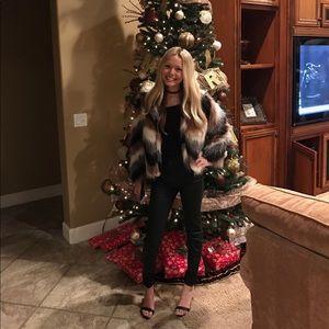 Faux Fur Cropped Coat